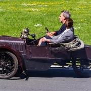 adam and sarah duffin in the 1912 deluxe during the lunch time demonstations copy