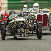 sue darbyshire during practice ahead of jerome fack in the brough superior and adam painter in the maserati 4cs copy